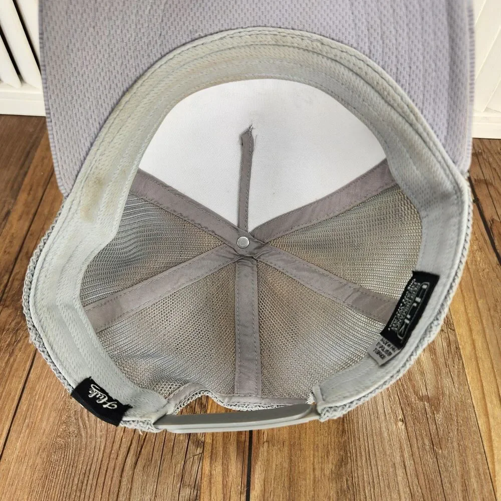 Huk Performance Head Wear Fishing Trucker Hat Cap Gray Camo Palm Trees Snapback